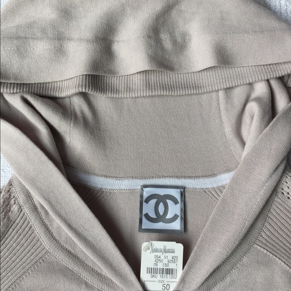 Chanel Cardigan Zip-up Hoodie Sweatshirt Size 50 New Vintage Authentic - Picture 4 of 13